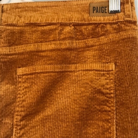 PAIGE Hoxton Ankle Skinny Corduroy Pants Mustard Yellow Gold - Picture 10 of 14